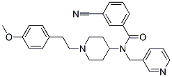 3-CYANO-N-(1-[2-(4-METHOXYPHENYL)ETHYL]PIPERIDIN-4-YL)-N-(PYRIDIN-3-YLMETHYL)BENZAMIDE Struktur