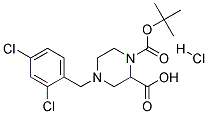 4-(2,4-DICHLORO-BENZYL)-PIPERAZINE-1,2-DICARBOXYLIC ACID 1-TERT-BUTYL ESTER HYDROCHLORIDE Struktur