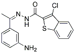 3-CHLORO-BENZO[B]THIOPHENE-2-CARBOXYLIC ACID [1-(3-AMINO-PHENYL)-ETHYLIDENE]-HYDRAZIDE Struktur