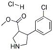 4-(3-CHLORO-PHENYL)-PYRROLIDINE-3-CARBOXYLIC ACID METHYL ESTER HYDROCHLORIDE Struktur