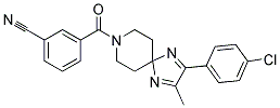 3-([2-(4-CHLOROPHENYL)-3-METHYL-1,4,8-TRIAZASPIRO[4.5]DECA-1,3-DIEN-8-YL]CARBONYL)BENZONITRILE Struktur