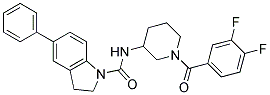 N-[1-(3,4-DIFLUOROBENZOYL)PIPERIDIN-3-YL]-5-PHENYLINDOLINE-1-CARBOXAMIDE Struktur