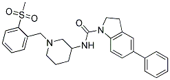 N-(1-[2-(METHYLSULFONYL)BENZYL]PIPERIDIN-3-YL)-5-PHENYLINDOLINE-1-CARBOXAMIDE Struktur