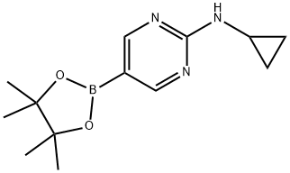 CYCLOPROPYL-[5-(4,4,5,5-TETRAMETHYL-[1,3,2]DIOXABOROLAN-2-YL)-PYRIMIDIN-2-YL]-AMINE Struktur