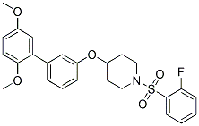 4-[(2',5'-DIMETHOXYBIPHENYL-3-YL)OXY]-1-[(2-FLUOROPHENYL)SULFONYL]PIPERIDINE Struktur