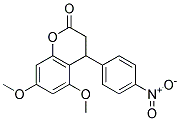 5,7-DIMETHOXY-4-(4-NITRO-PHENYL)-CHROMAN-2-ONE Struktur