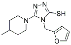 4-(2-FURYLMETHYL)-5-(4-METHYLPIPERIDIN-1-YL)-4H-1,2,4-TRIAZOLE-3-THIOL Struktur