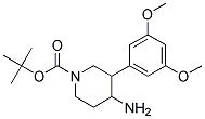 TERT-BUTYL 4-AMINO-3-(3,5-DIMETHOXYPHENYL)PIPERIDINE-1-CARBOXYLATE Struktur