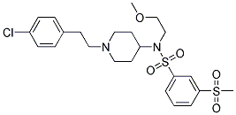 N-(1-[2-(4-CHLOROPHENYL)ETHYL]PIPERIDIN-4-YL)-N-(2-METHOXYETHYL)-3-(METHYLSULFONYL)BENZENESULFONAMIDE Struktur