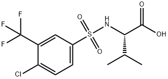 N-([4-CHLORO-3-(TRIFLUOROMETHYL)PHENYL]SULFONYL)VALINE Struktur