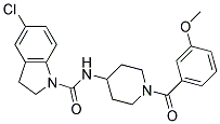 5-CHLORO-N-[1-(3-METHOXYBENZOYL)PIPERIDIN-4-YL]INDOLINE-1-CARBOXAMIDE Struktur