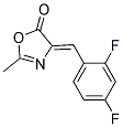 4-[1-(2,4-DIFLUORO-PHENYL)-METH-(Z)-YLIDENE]-2-METHYL-4H-OXAZOL-5-ONE Struktur