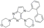 5-BIPHENYL-2-YLMETHYL-2,4-DI-MORPHOLIN-4-YL-5H-PYRROLO[3,2-D]PYRIMIDINE Struktur