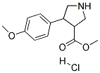 4-(4-METHOXY-PHENYL)-PYRROLIDINE-3-CARBOXYLIC ACID METHYL ESTER HYDROCHLORIDE Struktur