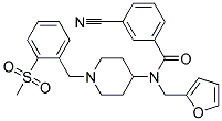 3-CYANO-N-(2-FURYLMETHYL)-N-(1-[2-(METHYLSULFONYL)BENZYL]PIPERIDIN-4-YL)BENZAMIDE Struktur