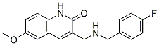 3-[(4-FLUORO-BENZYLAMINO)-METHYL]-6-METHOXY-1H-QUINOLIN-2-ONE Struktur