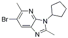 6-BROMO-3-CYCLOPENTYL-2,5-DIMETHYL-3H-IMIDAZO[4,5-B]PYRIDINE Struktur