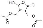 ACETIC ACID 4-ACETOXYMETHYL-5-HYDROXY-2-OXO-2,5-DIHYDRO-FURAN-3-YLMETHYL ESTER Struktur