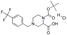 4-(4-TRIFLUOROMETHYL-BENZYL)-PIPERAZINE-1,2-DICARBOXYLIC ACID 1-TERT-BUTYL ESTER HYDROCHLORIDE Struktur