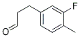 3-(3-FLUORO-4-METHYL-PHENYL)-PROPIONALDEHYDE Structure