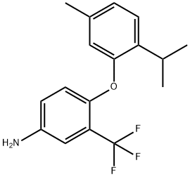 4-(2-ISOPROPYL-5-METHYLPHENOXY)-3-(TRIFLUOROMETHYL)ANILINE Struktur