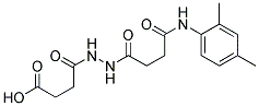 4-(N'-[3-(2,4-DIMETHYL-PHENYLCARBAMOYL)-PROPIONYL]-HYDRAZINO)-4-OXO-BUTYRIC ACID Struktur