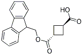 (TRANS)-3-(((9H-FLUOREN-9-YL)METHOXY)CARBONYL)CYCLOBUTANECARBOXYLIC ACID Struktur