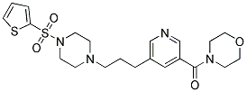 4-[(5-(3-[4-(2-THIENYLSULFONYL)PIPERAZIN-1-YL]PROPYL)PYRIDIN-3-YL)CARBONYL]MORPHOLINE Struktur