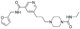 N-ETHYL-4-[3-(5-([(2-FURYLMETHYL)AMINO]CARBONYL)PYRIDIN-3-YL)PROPYL]PIPERAZINE-1-CARBOXAMIDE Struktur