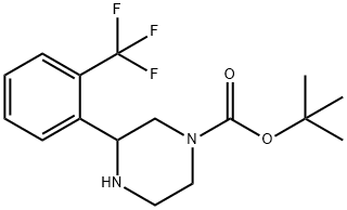 3-(2-TRIFLUOROMETHYL-PHENYL)-PIPERAZINE-1-CARBOXYLIC ACID TERT-BUTYL ESTER Struktur