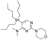 4-DIMETHYLAMINO-2-MORPHOLINO-5-(TRIBUTYLSTANNYL)PYRIMIDINE Struktur