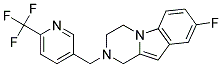 8-FLUORO-2-([6-(TRIFLUOROMETHYL)PYRIDIN-3-YL]METHYL)-1,2,3,4-TETRAHYDROPYRAZINO[1,2-A]INDOLE Struktur