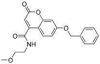 7-(BENZYLOXY)-N-(2-METHOXYETHYL)-2-OXO-1-BENZOPYRAN-4-CARBOXAMIDE Struktur