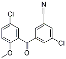 3-CHLORO-5-(5-CHLORO-2-METHOXY-BENZOYL)-BENZONITRILE Struktur