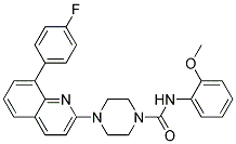 4-[8-(4-FLUOROPHENYL)QUINOLIN-2-YL]-N-(2-METHOXYPHENYL)PIPERAZINE-1-CARBOXAMIDE Struktur