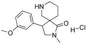 4-(3-METHOXYPHENYL)-2-METHYL-2,7-DIAZASPIRO[4.5]DECAN-1-ONE HYDROCHLORIDE Struktur