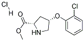 METHYL (2S,4S)-4-(2-CHLOROPHENOXY)PYRROLIDINE-2-CARBOXYLATE HYDROCHLORIDE Struktur