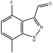 4-FLUORO-7-METHYL-3-FORMYL (1H)INDAZOLE Struktur