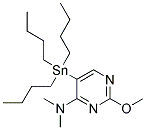 4-DIMETHYLAMINO-2-METHOXY-5-(TRIBUTYLSTANNYL)PYRIMIDINE Struktur