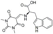 (R)-2-[(1,3-DIMETHYL-2,4,6-TRIOXO-TETRAHYDRO-PYRIMIDIN-5-YLIDENEMETHYL)-AMINO]-3-(1H-INDOL-3-YL)-PROPIONIC ACID Struktur