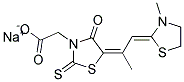 3-CARBOXYMETHYL-5-[1-(3-METHYL-2-THIAZOLIDINYLIDENE)-2-PROPYLIDENE]RHODANINE SODIUM SALT Struktur