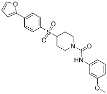 4-([4-(2-FURYL)PHENYL]SULFONYL)-N-(3-METHOXYPHENYL)PIPERIDINE-1-CARBOXAMIDE Struktur