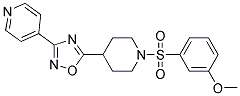 4-(5-(1-[(3-METHOXYPHENYL)SULFONYL]PIPERIDIN-4-YL)-1,2,4-OXADIAZOL-3-YL)PYRIDINE Struktur