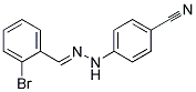 4-[N'-(2-BROMO-BENZYLIDENE)-HYDRAZINO]-BENZONITRILE Struktur