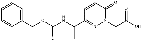 [3-(1-BENZYLOXYCARBONYLAMINO-ETHYL)-6-OXO-6H-PYRIDAZIN-1-YL] ACETIC ACID Struktur