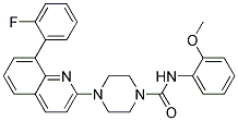 4-[8-(2-FLUOROPHENYL)QUINOLIN-2-YL]-N-(2-METHOXYPHENYL)PIPERAZINE-1-CARBOXAMIDE Struktur