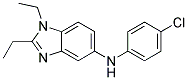 (4-CHLORO-PHENYL)-(1,2-DIETHYL-1H-BENZOIMIDAZOL-5-YL)-AMINE Struktur