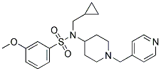 N-(CYCLOPROPYLMETHYL)-3-METHOXY-N-[1-(PYRIDIN-4-YLMETHYL)PIPERIDIN-4-YL]BENZENESULFONAMIDE Struktur