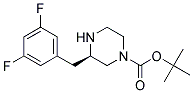 (R)-3-(3,5-DIFLUORO-BENZYL)-PIPERAZINE-1-CARBOXYLIC ACID TERT-BUTYL ESTER Struktur