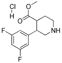 METHYL 3-(3,5-DIFLUOROPHENYL)PIPERIDINE-4-CARBOXYLATE HYDROCHLORIDE Struktur